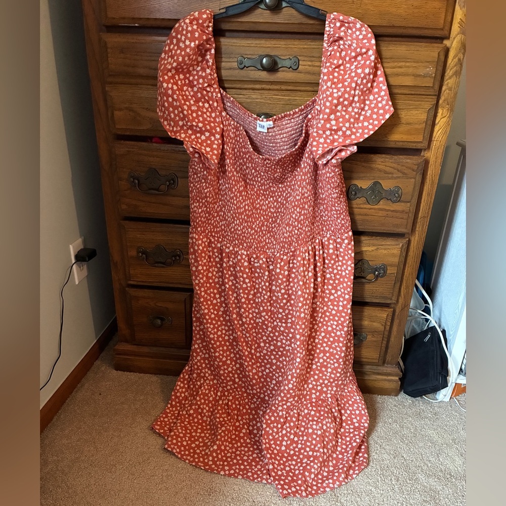 GAP Orange print stretch Top dress